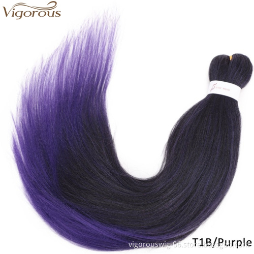 Vigorous Pre-stretched Ombre E Z Braiding Hair EXtensions Synthetic Hair 26 Inches Yaki Easy Braids Twist Hair for African